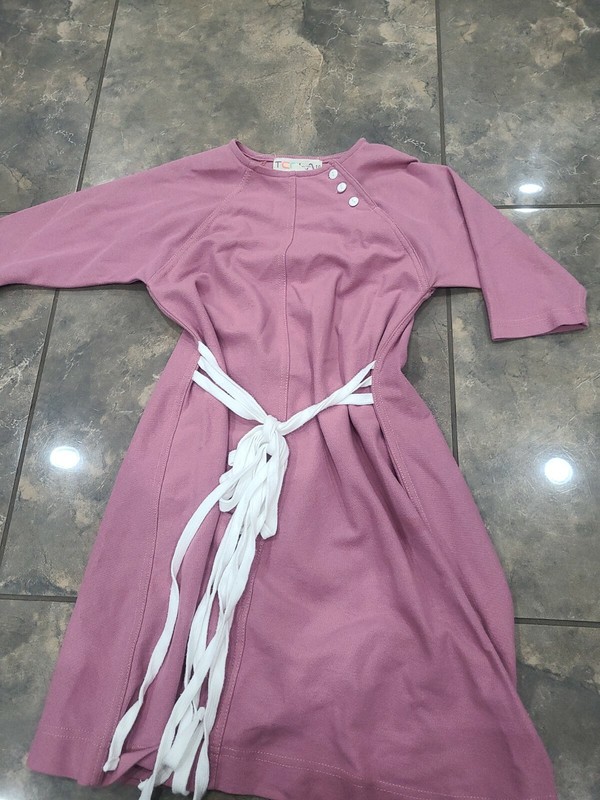 Pink Teela Dress Size 10 New No Tags White Ties