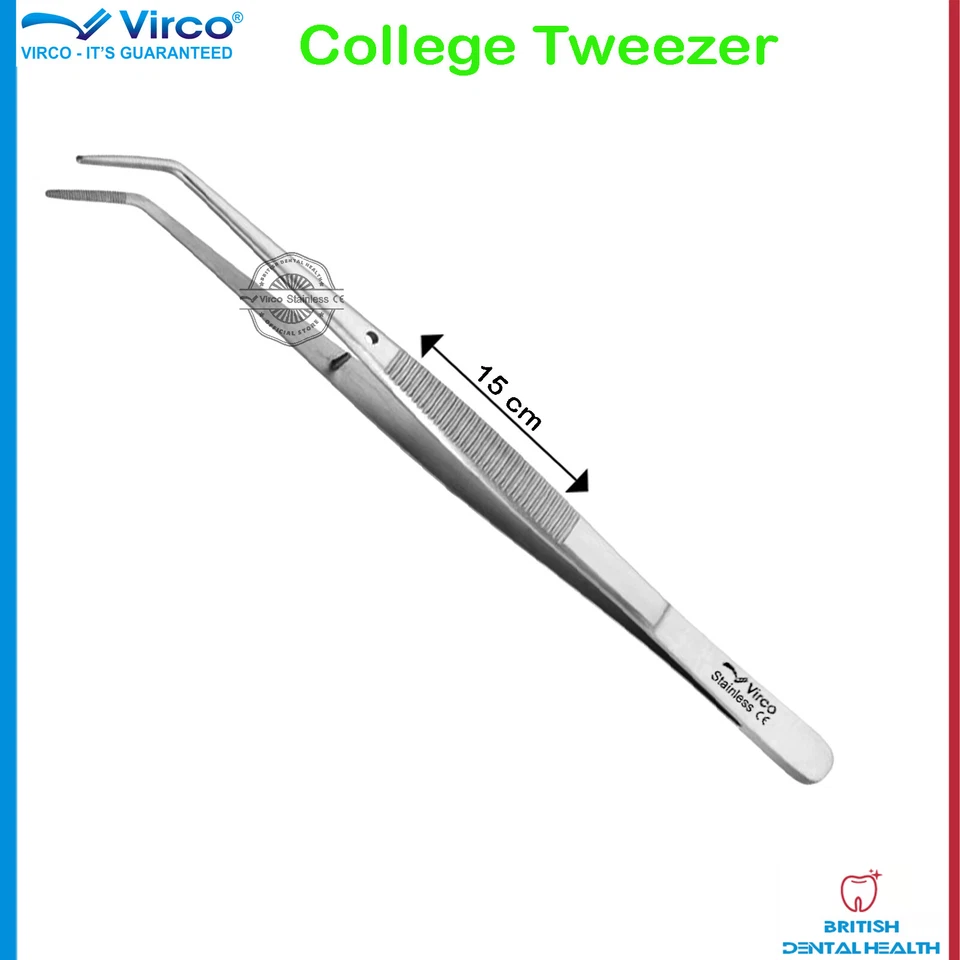 London College Tweezers Dental Surgical Diagnostic Dental Forceps Veterinary Lab - Image 2 of 4