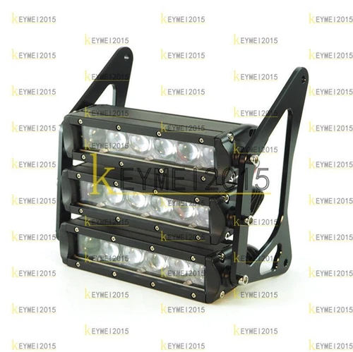 Motorcycle Head Fog Light 12V White 18LED ATV CNC Black Bracket Waterproof 6500K