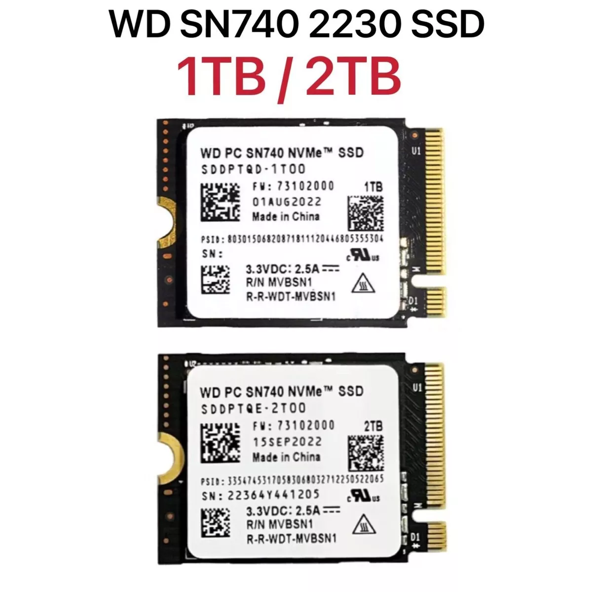 SN740 NVMe 1TB SSD M.2 2230 steam deck