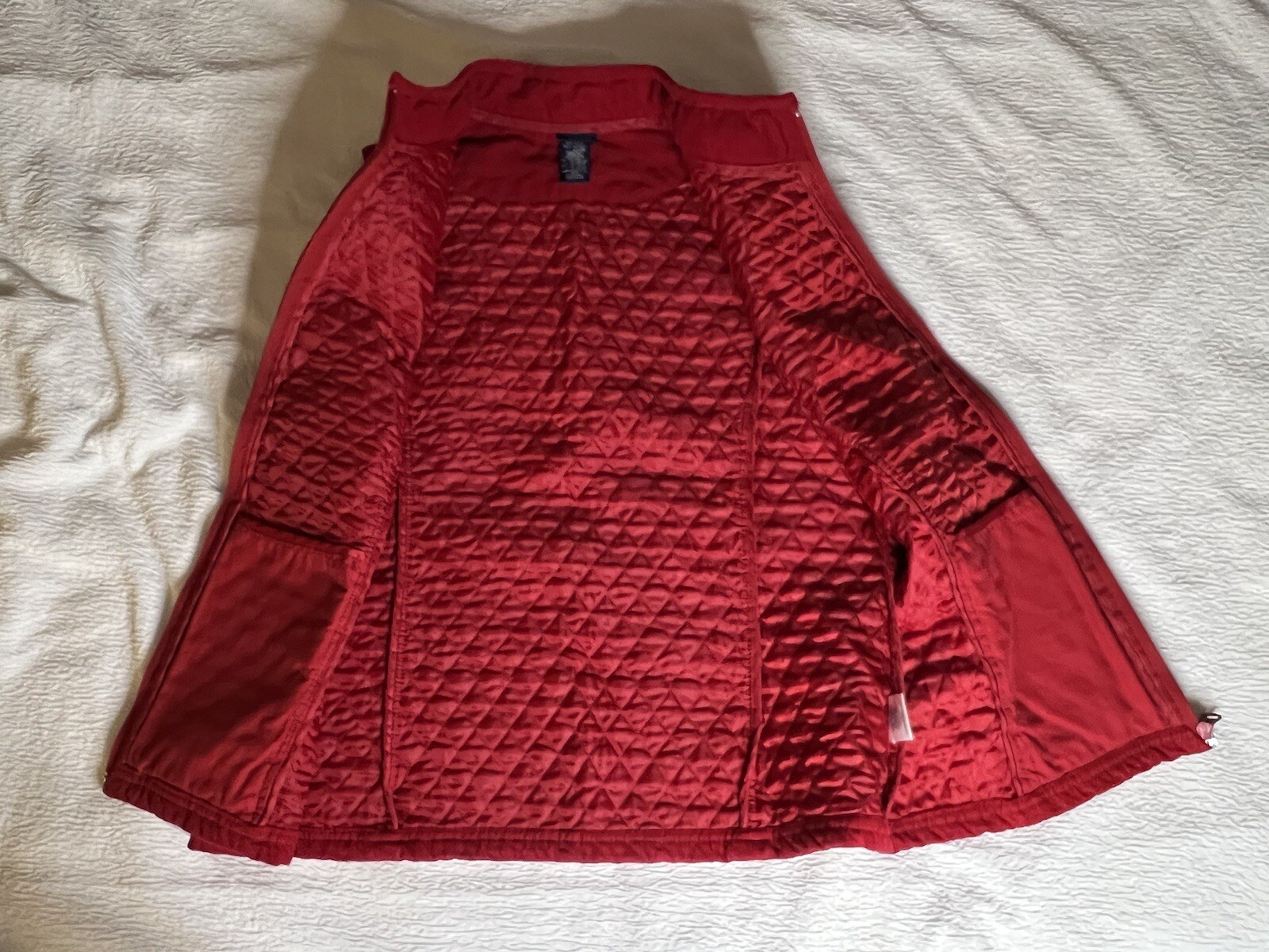 Basic Editions Womens Medium Red Full-zip Vest - image 13