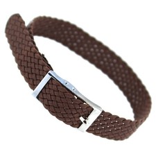 10mm Sport Wrap Nylon Buckle Woven Braided Medium Brown Ladies Watch Band