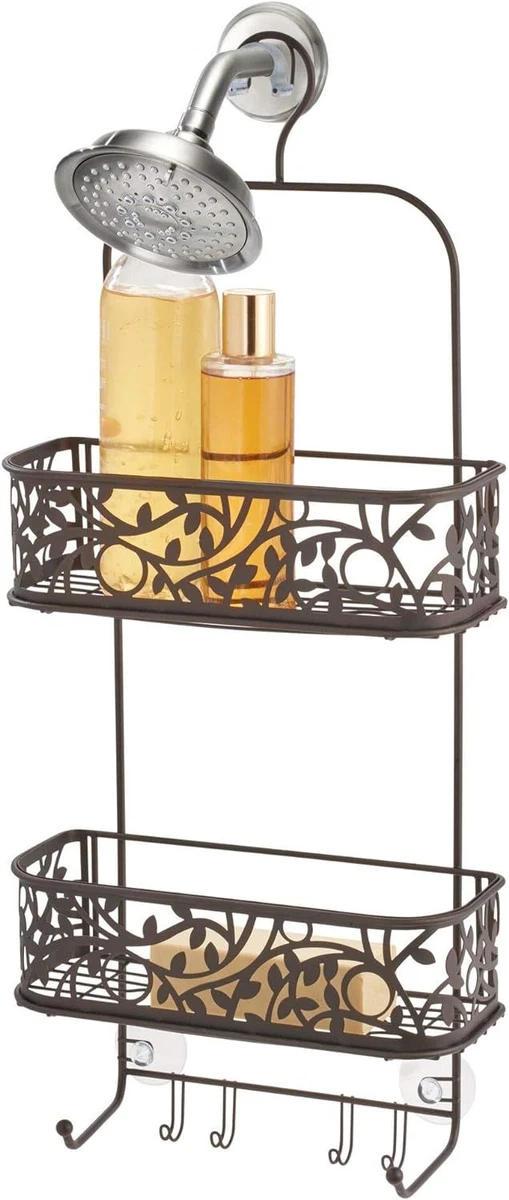 iDesign Vine Metal Wire Hanging Shower Caddy, Extra Wide Caddy