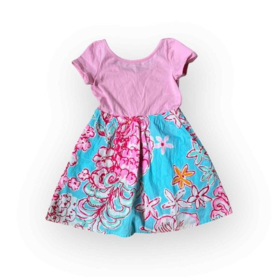 Lilly Pulitzer Girls Lacey Dress Breakwater Blue Lolita Sunglow