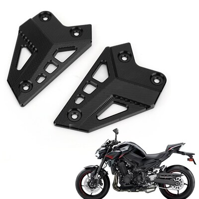 CNC Aluminum Fersenschutz -Set Schwarz für Kawasaki Z 900 Bj.2017 - 2021