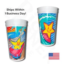 Vintage Carl's Jr. Fast Food Restaurant 50th Anniversary Collectible Cup 1990s 