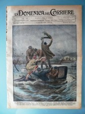 La Domenica del Corriere 11 November 1928 Grosseto Ponte Rogaie Automobile Serpi