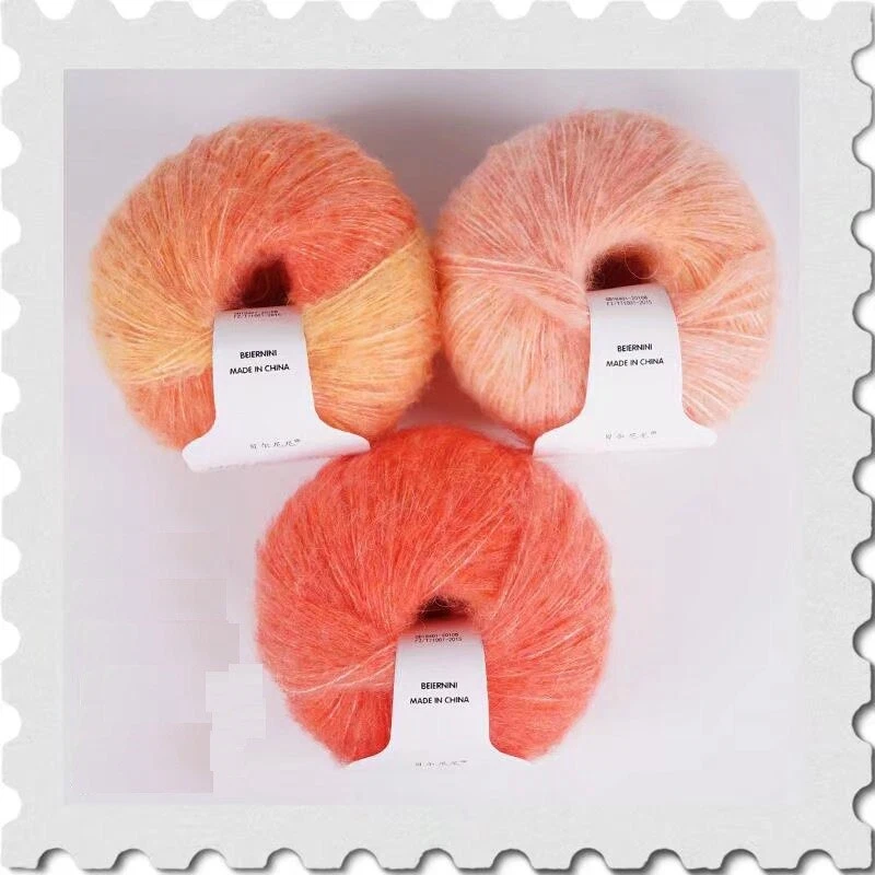 DIY Material Segment Dyed Wool Blended Gradient Knitting Yarn Sweater Colorful - Image 4 of 4