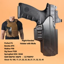 IPSC Holster w/Molle Fit Springfield XD9 40 XD-M Elite XD-S XD MOD.2 Subcompact