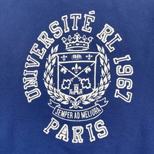 Polo Ralph Lauren Kids L 14-16 Blue Sweatshirt Universit  Paris Crest Pullover