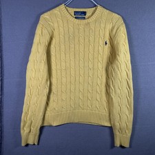 Ralph Lauren Polo Sweater Mens XL Cable Knit Pullover Crewneck Cotton