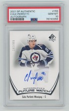 2021-22 SP Authentic Future Watch Auto Cole Perfetti RC 160/999 PSA 10 (MaFra)