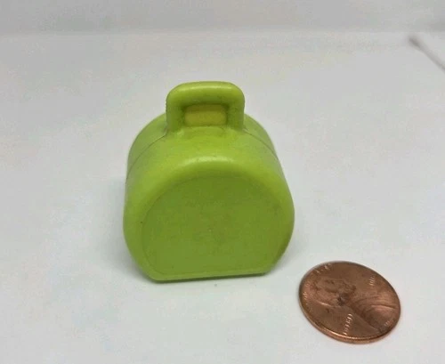 Vintage Fisher Price little people green suitcase 966/934/183