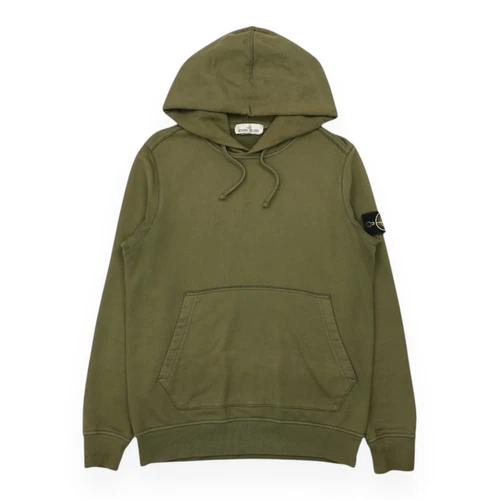 Felpa con cappuccio Stone Island taglia media verde kaki