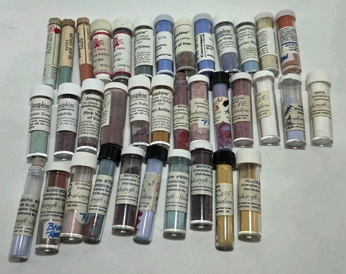 VTG Lot Of 36 China Paint Porcelain Dry Powder Various Manufacturers Ashcroft