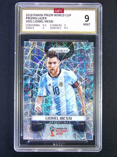 2018 Panini Prizm World Cup Lionel Messi #1 Lazer Prizm GBTC 9