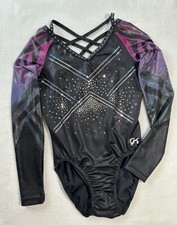 GK ELITE Leotard GYMNASTICS Custom SWAROVSKI RHINESTONES Competition SIZE: AXL