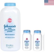 Softening Johnson's Cornstarch Baby Powder With Aloe  Vitamin E - 5Oz  Travel