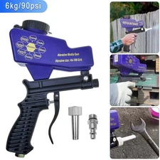 Handheld Portable Media Spot Sand Blaster Gun Air Gravity Feed Rust Remover PP