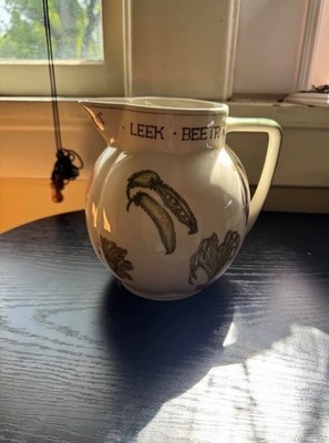 1993 Laura Ashley Hand Painted Vegetable Pitcher 
