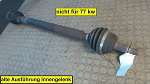 Antriebswelle Rechts VW Golf 1.6 1 J 12 Monate Garantie Sofortversand