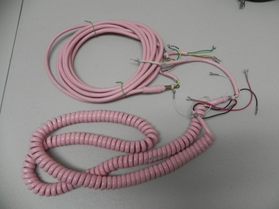 Western Electric Pink D3BU 13' Mounting Cord and a 12' Pink Handset Cord - NEW