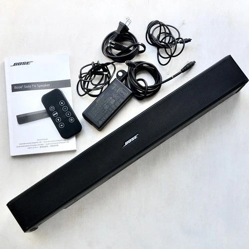 Bose 5 Solo TV Soundbar Television Speaker 418775 power cord remote instructions