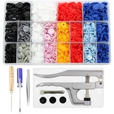 372 Sets KAM Snaps and Snap Pliers Set, T3 T5 T8 Multi-Size KAM Starter Faste...