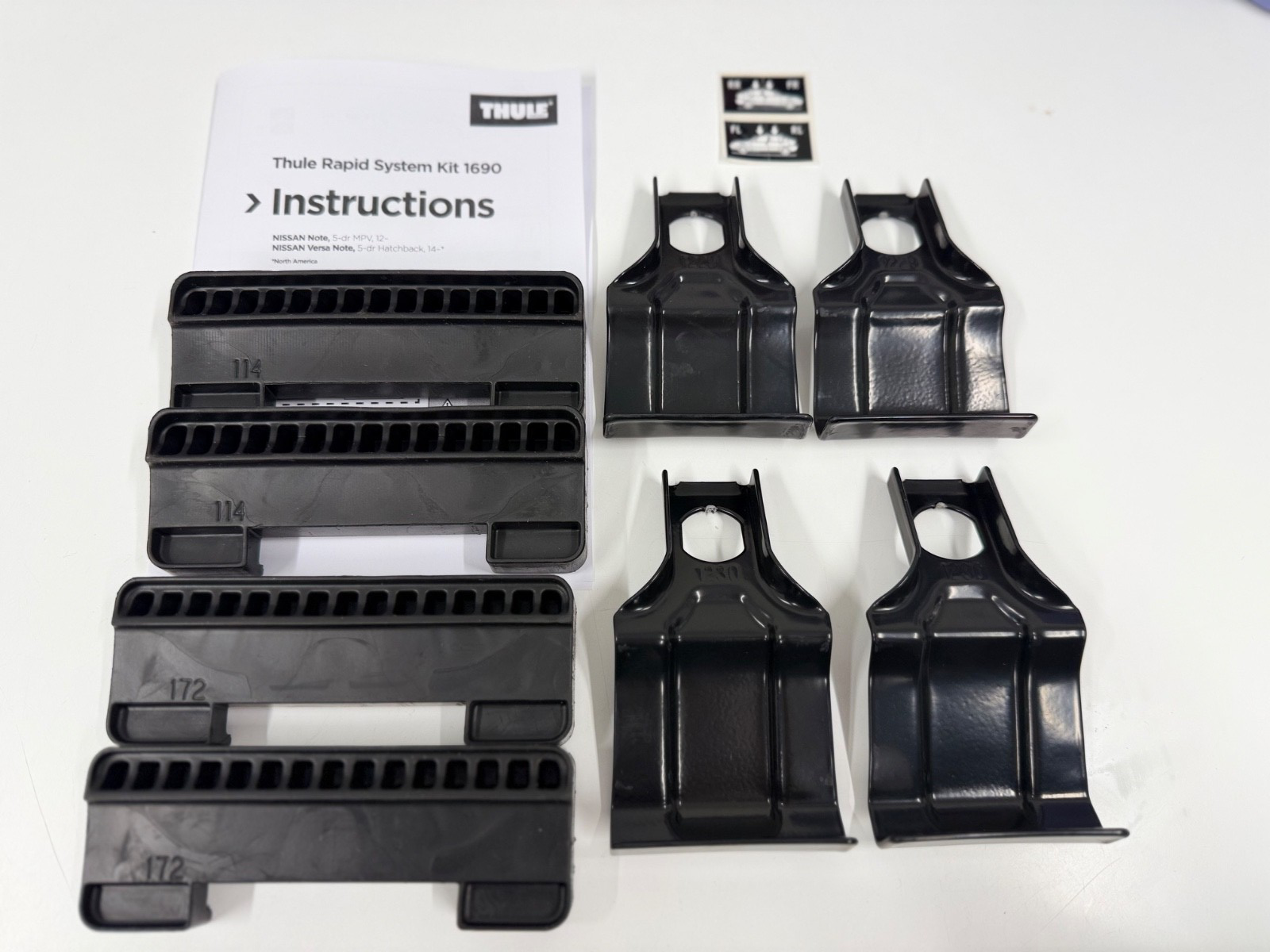 THULE FITTING KIT 1690 no box fits NISSAN Note, 5-dr MPV, 12–