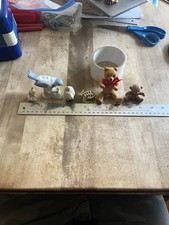 Lot Of 6 Mix Ceramic Miniature Figurines - Different Animal Types