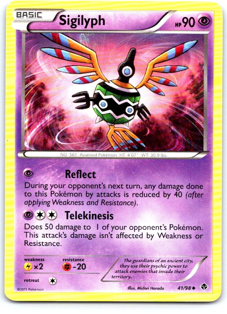 Sigilyph 41/98 Uncommon Emerging Powers Pokemon Near Mint