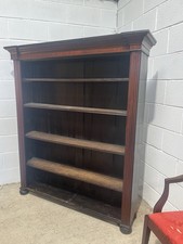 Antique George 3rd Mahogany Open Bookcase