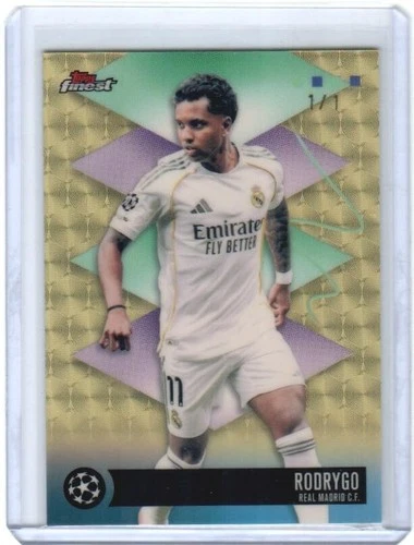 2025-26 TOPPS FINEST UEFA UCC RODRYGO SUPERFRACTOR #1/1 RARE REAL MADRID BRAZIL
