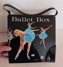 Vintage Mattel Black Ballet Box 1966 Ballerina Girl Doll Dance Carrying Case