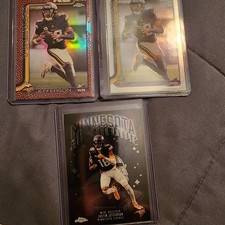 2025 Topps Chrome Justin Jefferson #195  Leather & Refractor & All CHROME