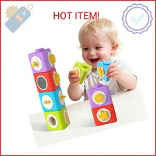 Montessori Activity Cube Busy Board for 1 Year Old - 12-in-1 Travel Toys for A