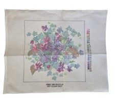 Bucilla Violets Needlepoint Canvas Only 4694 Gorgeous Floral