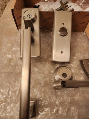 Baldwin Soho two pt. double cylinder door set, RH, Satin Nickel, 85385.150.2DCR