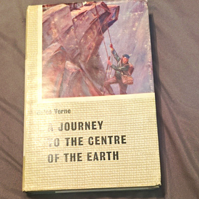 Jules Verne Journey to the Centre of the Earth HC Illus Inscribed Blackie