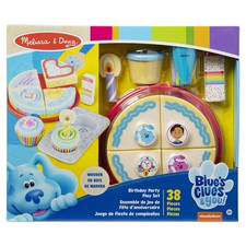 Melissa Doug Blue's Clues You Birthday Party Play Set 38 Pieces Wood