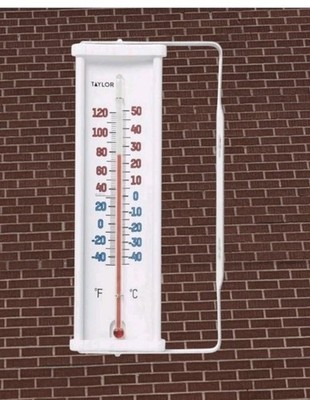 Taylor Mechanical Liquid-in-Glass Tube Thermometer Window Mount Bracket 