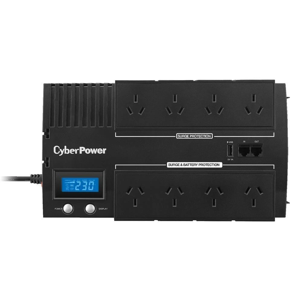 700VA CyberPower UPS BR700ELCD 8 Way Surge protect Uninterruptible Power Supply