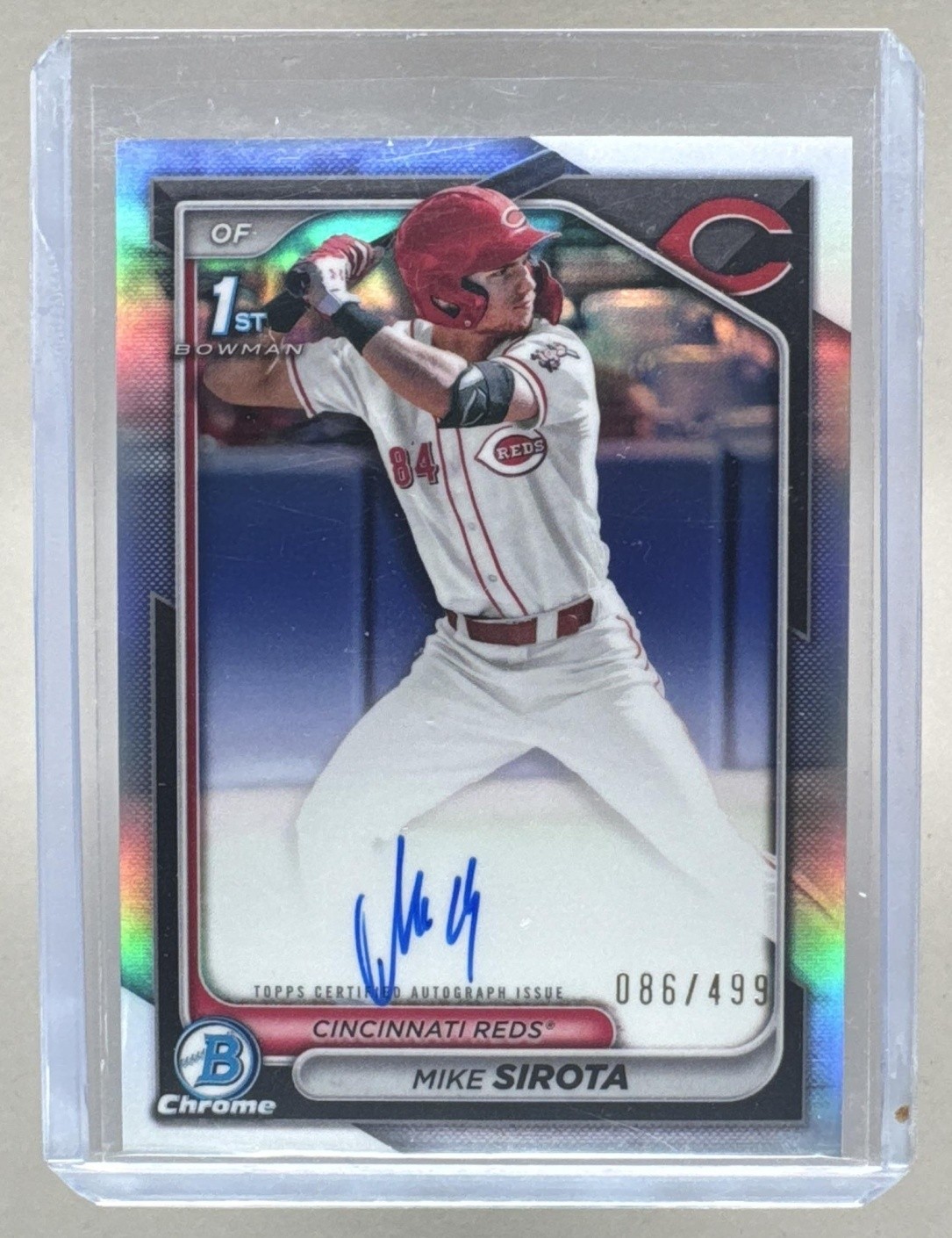 Mike Sirota 2024 Bowman Chrome Draft #CPA-MS Refractor 1st RC Auto 86/499