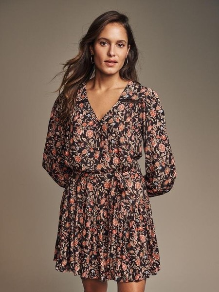 Women Laura Ashley Dress Brown Viscose 38