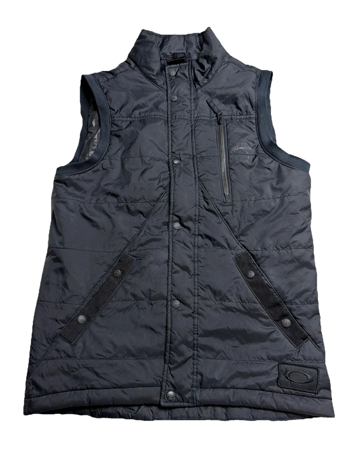Oakley Men’s Black Quilted Vest Thermal Insulated Y2K 2000s Gorpcore