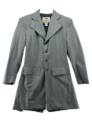 The Old Frontier Clothing Size 30 Duster Jacket Frock Coat Gray Wool Flawed