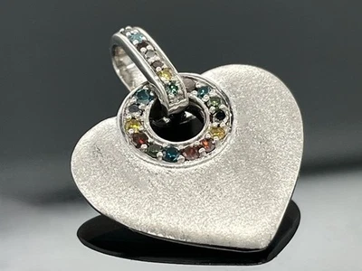 ANHÄNGER 925/-SILBER RHODINIERT MIT DIAMANTEN (GES. CA. 0,16) SCHMUCKJAGD - Bild 1 von 3