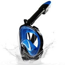 180 Full Face Snorkel Mask L/XL, Panoramic View, Anti Fog, Anti Leak