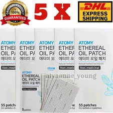 5 BOX Atomy Herbal Ethereal Oil Patch - 275 Patches (55 Sachets x 5 Patches)