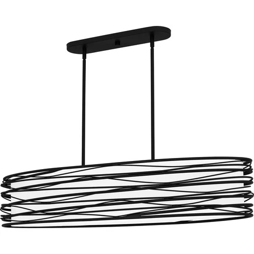 Mystic Black Five Light Linear Chandelier from the Spiral Collection - Picture 1 of 7